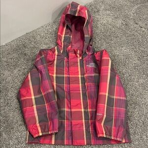 The North Face Kids Plaid Jacket - Pink and Gray size 3T